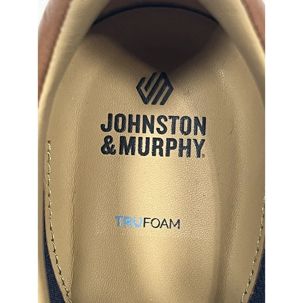 Johnston & Murphy Men's Size 11 Ackerson Plain Toe‎ White Leather Oxford Shoes